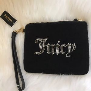 Juicy Couture Bags - Juicy Couture Black label Velour Wristlet Juicy Couture Bags - Juicy Couture Black label Velour Wristlet